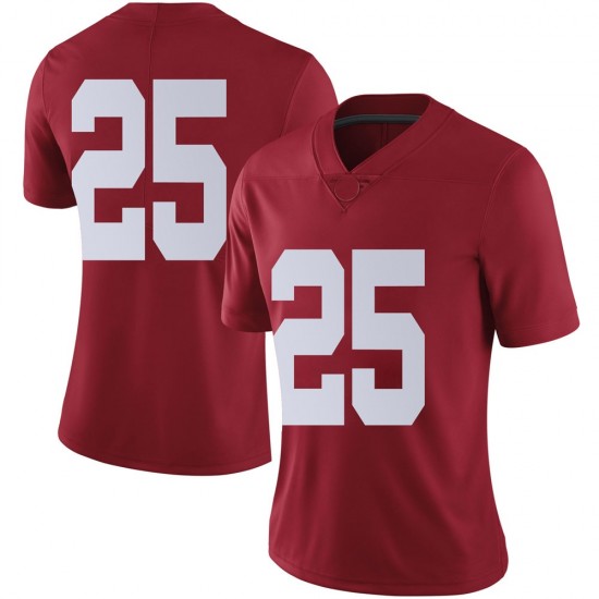 Alabama Crimson Tide Women's DJ Douglas #25 No Name Crimson NCAA Nike Authentic Stitched College Football Jersey OD16S01TE
